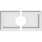 Ekena Millwork Rectangle Architectural Grade PVC Ceiling Medallion, 12"W x 6"H x 3"ID x 4"C x 1"P, Two-Piece CMP12X6RE2-03000 - alternate 1